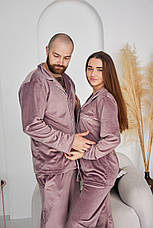 Жіноча піжама велюрова р.S,M,L,XL сорочка та штани, фото 6