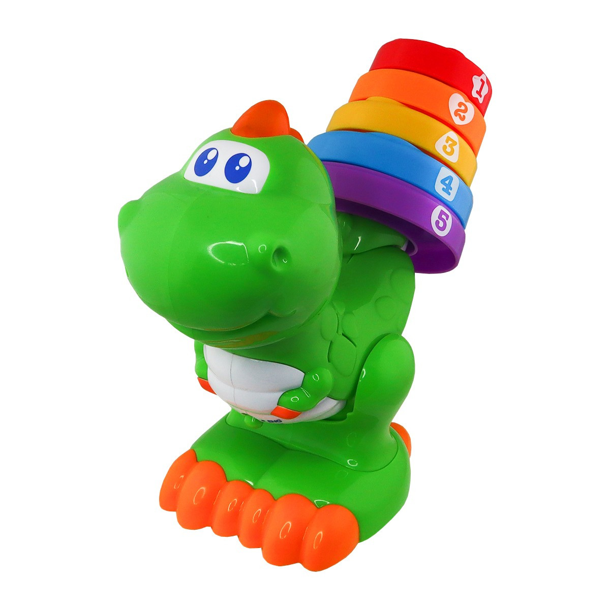 Двуязычная развивающая игрушка Kiddi Smart – Динозаврик Цветограй (украинский и английский)
