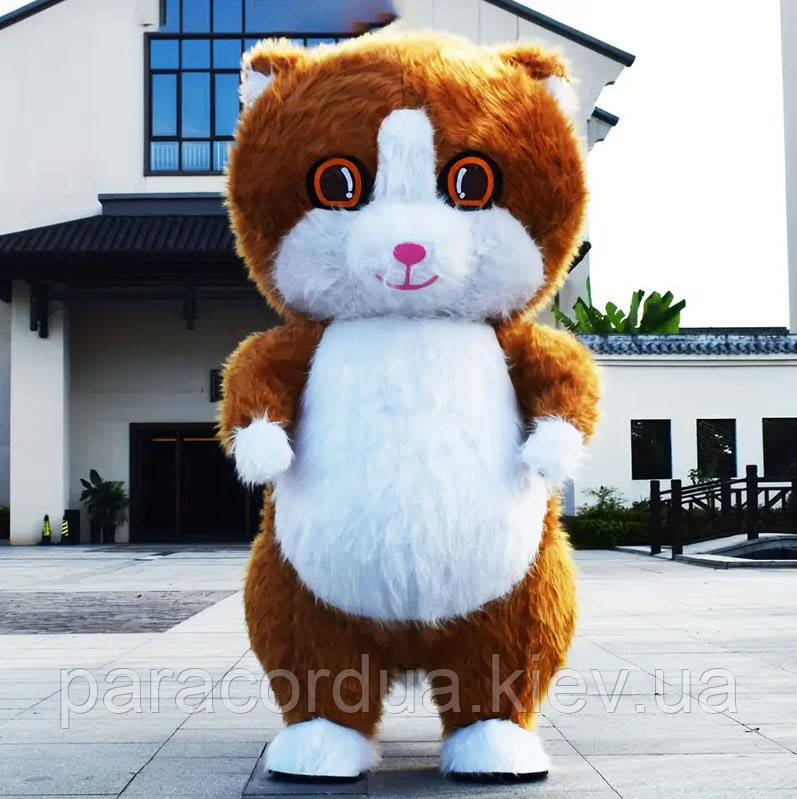 З акумулятором, Надувний Костюм (Пневмокостюм, Пневморобот) Коричневий Кіт, 2.6М