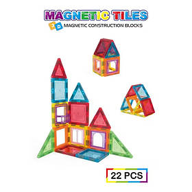 Конструктор магнітний дитячий різнокольоровий, на 22 деталі