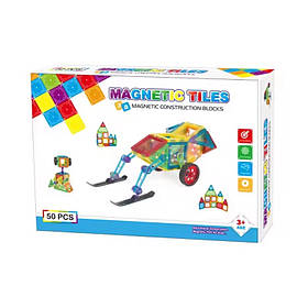 Конструктор магнітний різнокольоровий дитячий на 48 деталей