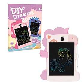 Планшет графічний для малювання 8.5» з LSD екраном “Єдиноріг”, рожевий CJ-4256354