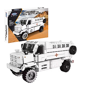 Конструктор Вантажівка дитяча "Швидка допомога" військовий КРАЗ ЗСУ на 377 деталі