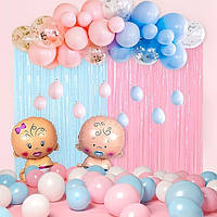 Набір латексних повітряних кульок «Хлопчик і Дівчинка» для дня народження