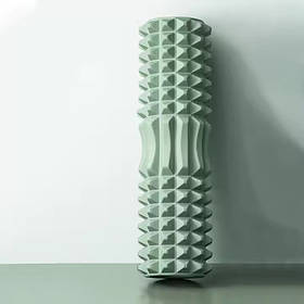 Ролик масажний для йоги та фітнесу, валик гімнастичний, зелений 45 х 12,5 см