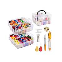 Набір аксесуарів для вишивання в пластиковому контейнері, набір №3