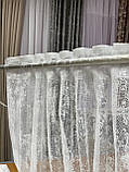 Стрічка для штор тюлю з петлями під трубу прозора 10 см, фото 3