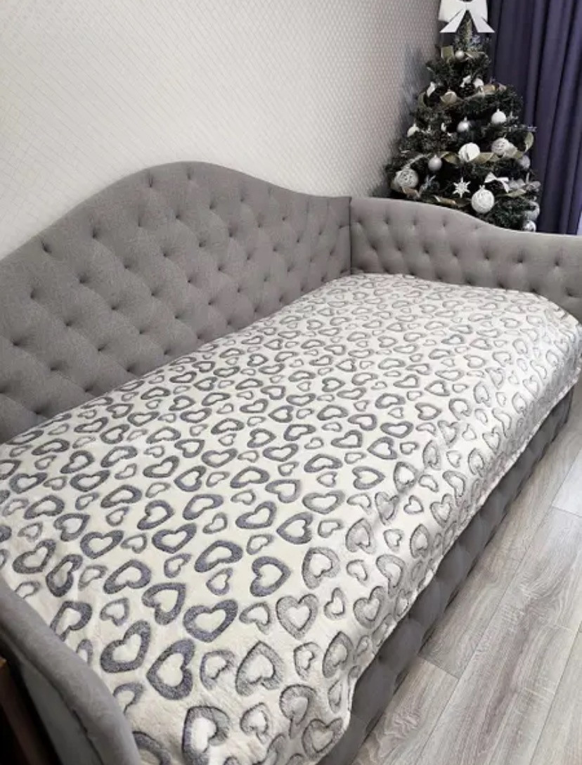 Плед з флісу Серця світиться в темряві 150х200см Colorful Home