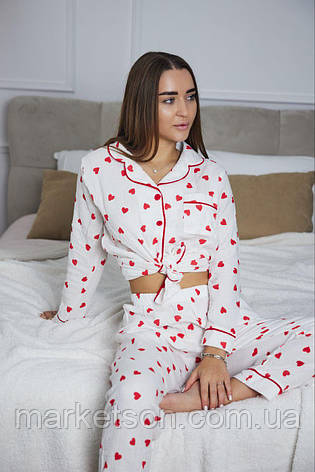 Жіноча муслінова піжама сорочка та шорти р.M,L,XL,2XL, фото 1