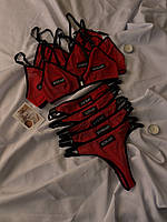 Спокусливий комплект білизни із сіточки з різними написами