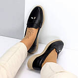 Лофери з простим дизайном та контрастною підошвою, фото 3