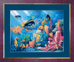 Набір для вишивання бісером на авторській канві «З морських глибин»