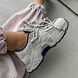 Жіночі кросівки світло-сірого кольору з масивною підошвою, фото 3