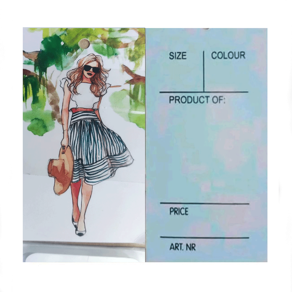 Бирки картонні Етикетки Паперові навісні для одягу картонний ярлик 1000 шт., фото 1