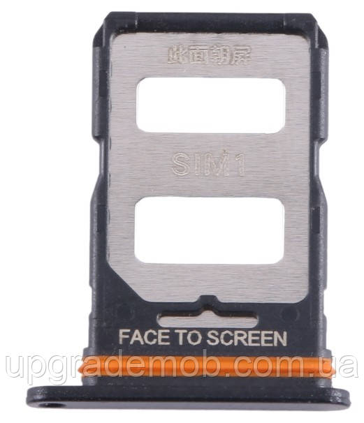 Тримач Sim-карти Xiaomi Poco F5 чорний на дві Sim картки