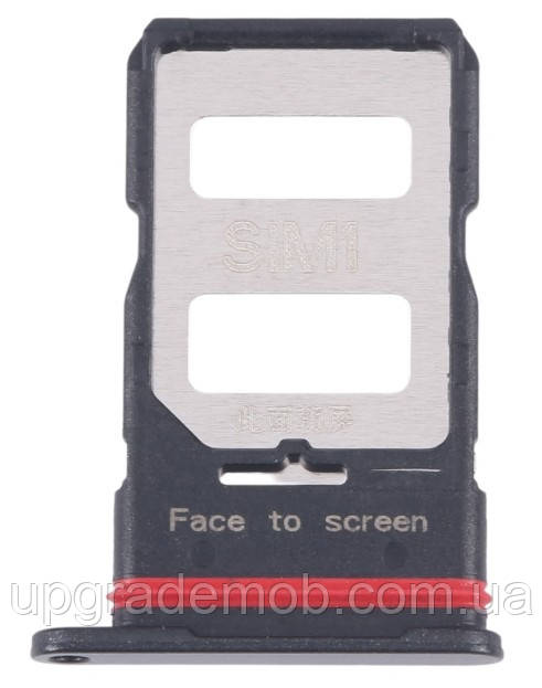 Тримач Sim-карти Xiaomi Poco X6 Pro черный на дві Sim-карти