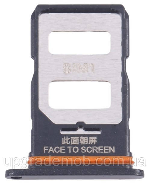 Тримач Sim-карти Xiaomi Poco X6 черный на дві Sim-карти