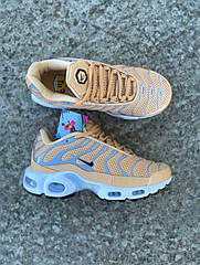 Жіночі підліткові кросівки весна/літо Nike Tn текстильні жовтогарячі із сірим р 36-41