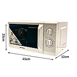 Потужна мікрохвильова піч Rainberg 1200 Вт Вмістка біла мікрохвильовка 20 л Надійна мікрохвильова піч, фото 5