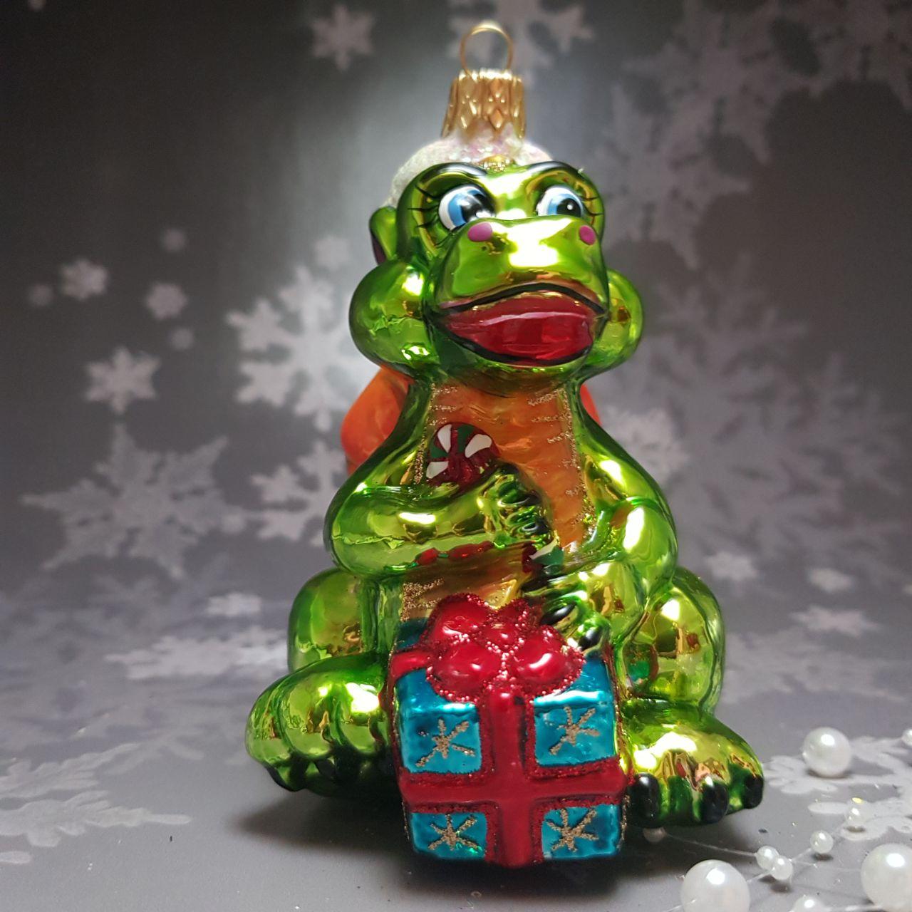 Дракон  з подарунком іграшка на ялинку Snegka Poland