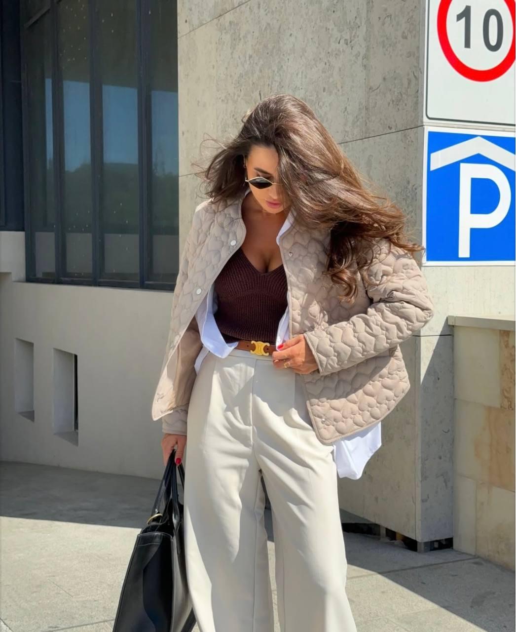 Куртка жіноча стьобана з водовідштовхувальної плащівки у кольорах (Норма), фото 1