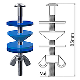 Кріплення бачка до унітазу з нержавіючої сталі 85 мм NOVA 7027N, фото 8