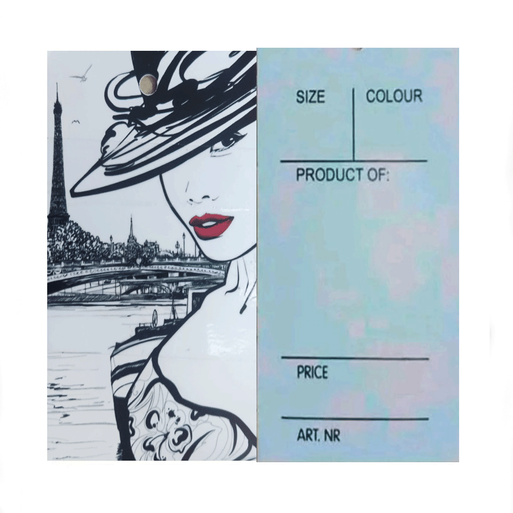 Бирки картонні Етикетки Паперові навісні для одягу картонний ярлик 1000 шт., фото 1