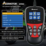 AER Aermotor BT900 (росське меню кольоровий дисплей) аналізатор акб 6V 12V, фото 6