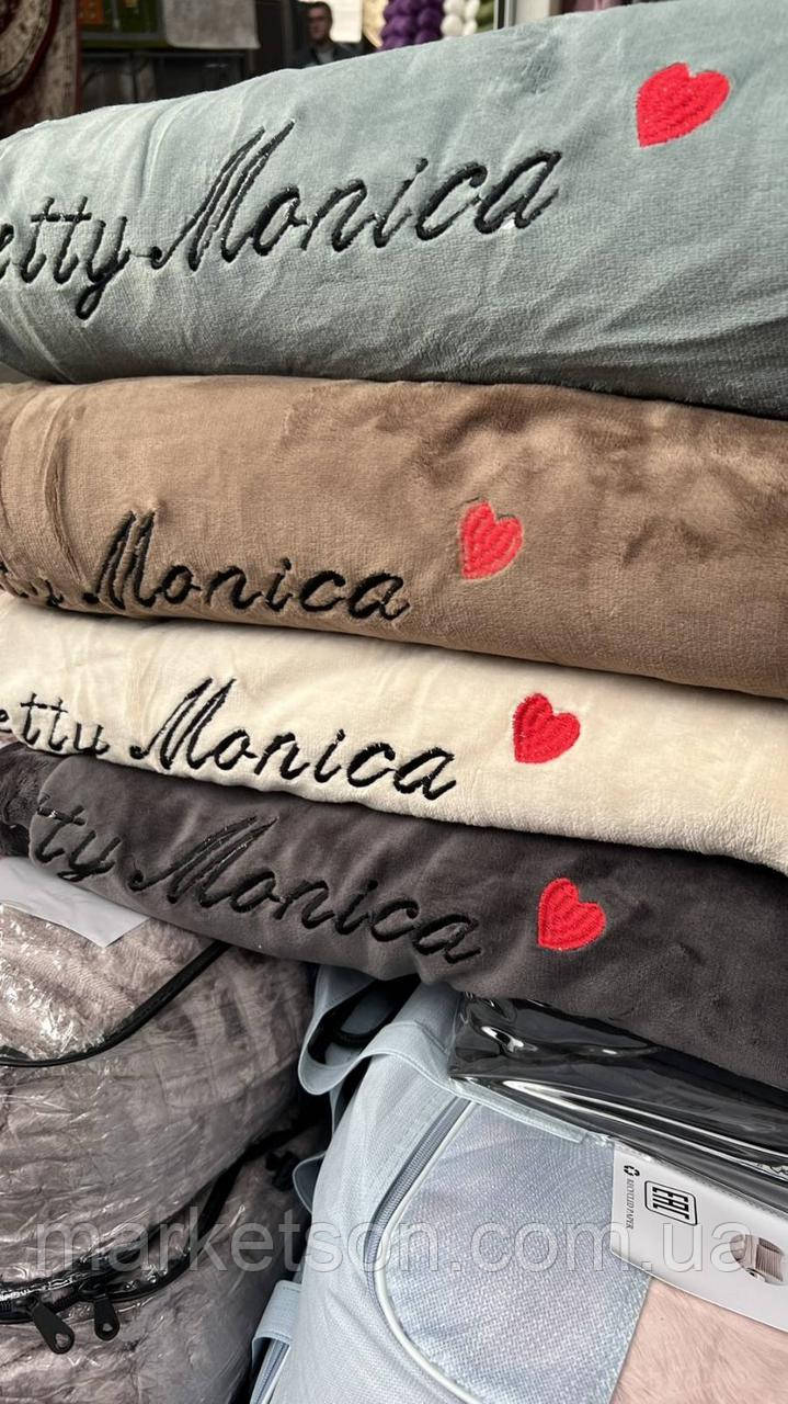 Велюрова плюшева постільна білизна євро розмір