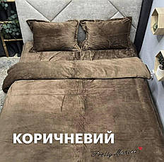 Велюрова плюшева постільна білизна євро розмір, фото 4