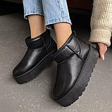 Жіночі чорні уггі на високій платформі, фото 8