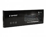 Клавіатура Gembird KB-MCH-03-UA, тонка, мультимедійна, USB, фото 6