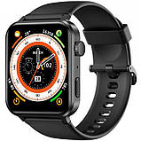 Смарт-годинник Blackview R30 Pro (укр.мова/BT5.0/call/LCD1.85"/IP68/280mAh/20мм) Чорний, фото 2