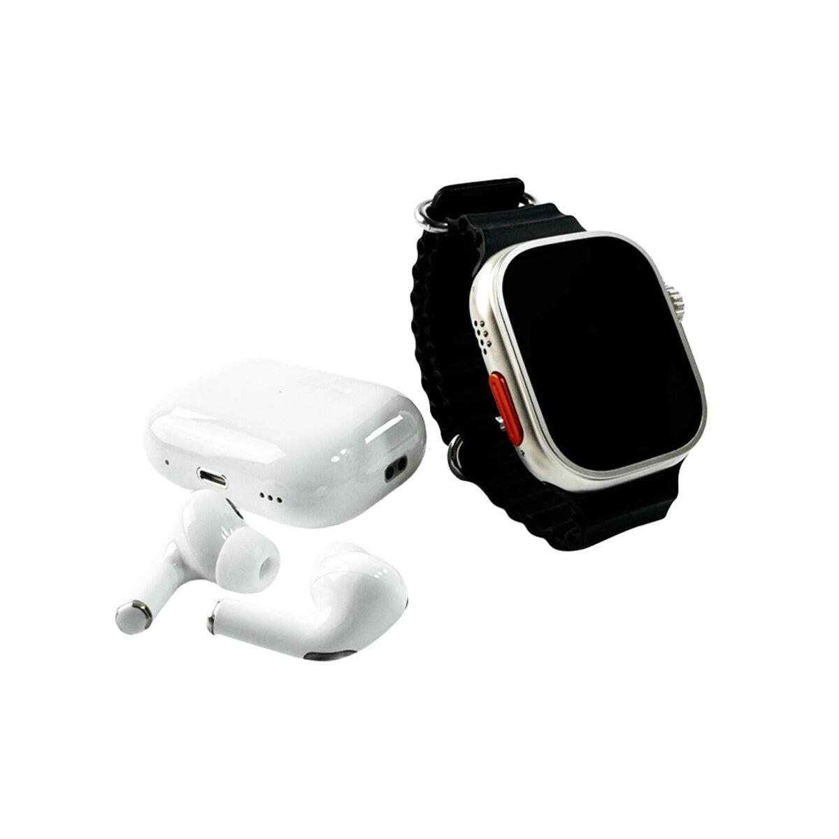 Смарт-годинник Fendior H16 + TWS  навушники + Powerbank Charge Black