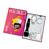 Смарт-годинник Fendior H16 + TWS  навушники + Powerbank Charge Black, фото 6