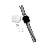 Смарт-годинник Fendior H16+TWS навушники + Powerbank Charge Silver/Grey, фото 3