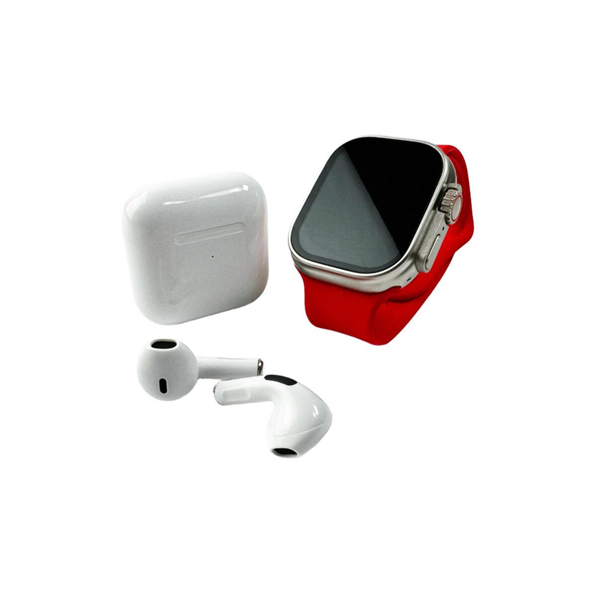 Смарт-годинник Fendior S30 Pro Max+TWS навушники Grey/Red