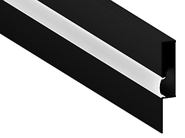 Алюмінієвий профіль для світлодіодної стрічки плінтус АЛ-69 2 метра чорний накладний LEDUA
