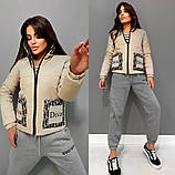 Куртка коротка жіноча бежева, фото 4