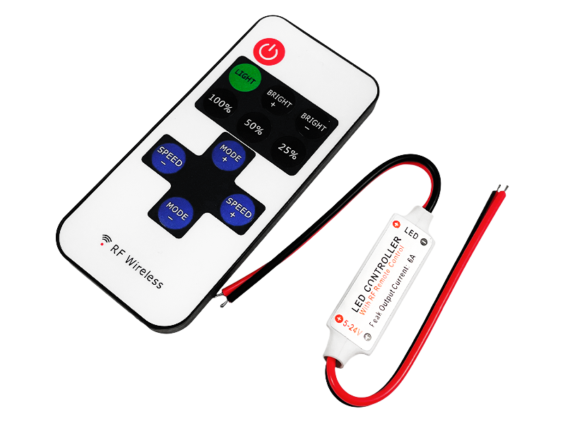 Димер mini одноканальний 5-24V 6A радіо 11 кнопок 1 канал LEDUA