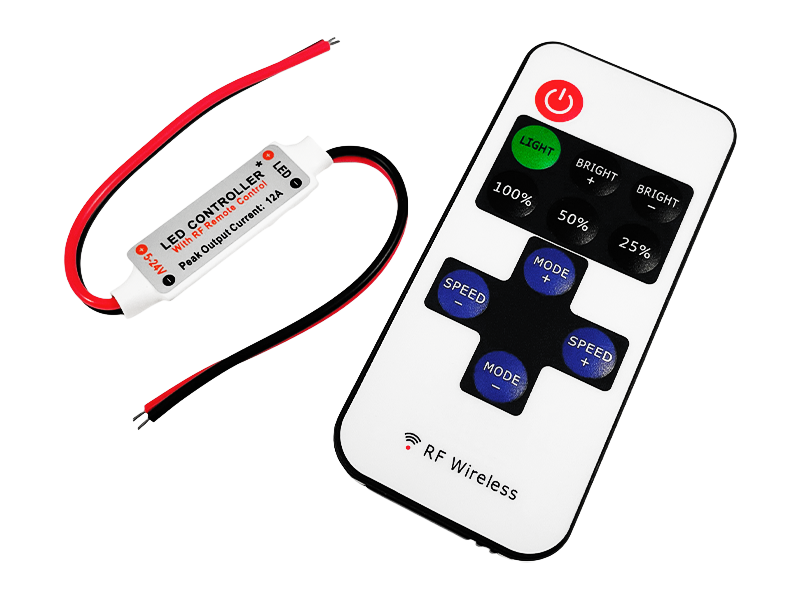 Димер одноканальний mini 12A 5-24V радіо - 11 кнопок LEDUA