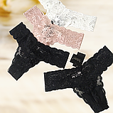 Трусики стрінги мереживні Acousma 1шт Розмір M L XL, фото 2