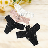 Трусики стрінги мереживні Acousma 1шт Розмір M L XL, фото 3