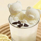 Контейнер із кришкою для заморожування форма силіконова для льоду та цукерок Ведмедики по 5 см, фото 4