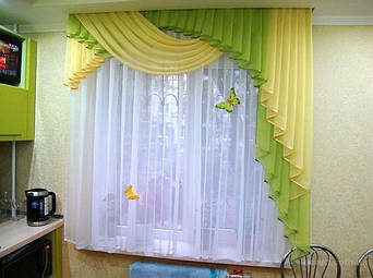 Ламбрекен на небольшое окно или в кухню 1