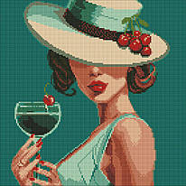 Алмазна мозаїка без підрамника 40х40 см Блю Кюрасао Ідейка AMC7694, 350347