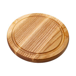 Дерев'яна дошка кругла для подачі нарізки 20 см ясен