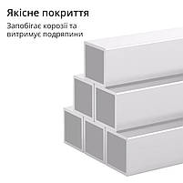 Стелаж білий металевий зі знімними кошиками та полицями. 4-ярусна етажерка для кухні, комори, гаража, фото 9