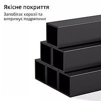 Стелаж чорний металевий зі знімними кошиками та полицями. 4-ярусна етажерка для кухні, комори, гаража, фото 9