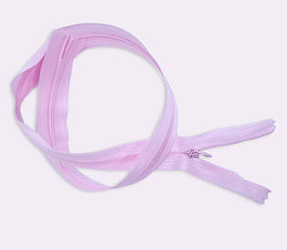 Блискавка потайна блідо-рожева 50см пластикова нероз'ємна спіраль